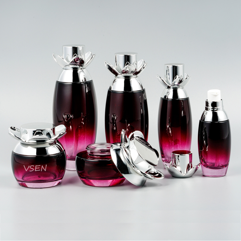 最新款红色渐变玻璃瓶瓶子hth.com制作(图1)